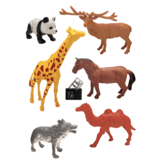 Realistic Safari and Zoo Animal Figurines Set for Kids - 6 Piece.