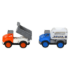 4 Piece City Trucks Playset - Push-&-Go Kids Construction & Police Trucks Toys - Image 2