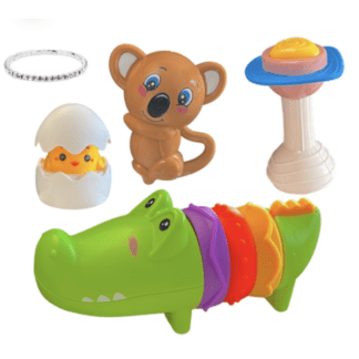 Baby rattle toy for infants, designed to enhance sensory development and fine motor skills.