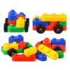 50 Building Blocks & Cars Colorful Interlocking Set Toys for Kids - Image 3