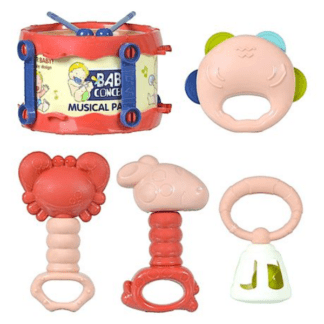 Baby Toddler Drum and Rattle Toys Kit Set for Boys and Girls