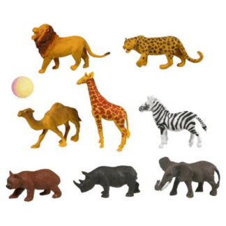 Plastic Wild Zoo Animals Figures Educational Playset