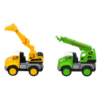 4 Piece City Trucks Playset - Push-&-Go Kids Construction & Police Trucks Toys - Image 4