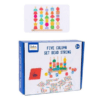5 Column Wooden Bead Stacking Toy for Ages 3+ - Learn Colours & Shapes - Image 3