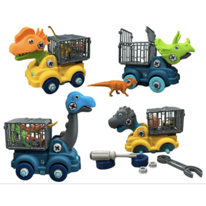 STEAM Take Apart Dino Toy Trucks with Spanner & Screwdriver for Boys and Girls