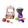 Kids Pretend Play Kitchen Set with Fruits, Vegetables, Oven, Stove, and Blender