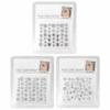 Set of 3 - Face Gem Stickers Color Rhinestones - Hearts, Diamonds, & Stars