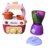 Kids Pretend Play Kitchen Set with Fruits Vegetables Oven Stove Blender - Image 2
