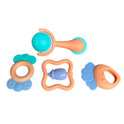 Teething in Style -10 Piece Set of Infant Baby Teether Toy Rattles Age 0+m - Image 3