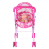 Foldable Doll Pram/Stroller Pink Kids Baby Toy for Girls - Image 3