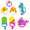 Infant & Baby Toy Rattle Set for Teething Babies - Boys & Girls - 3-6 Months