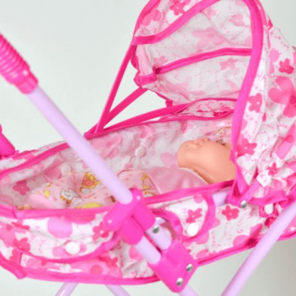 Foldable Doll Pram/Stroller Pink Kids Baby Toy for Girls - Image 5