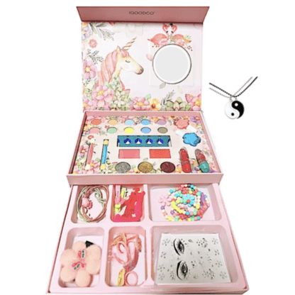 Kids Jewellery & Makeup Kit for Princess with Flip Top, Mirror & Drawer - Image 5