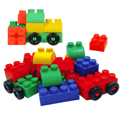 Colorful jumbo building blocks set for toddlers and kids.