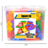 100 Piece Interlocking Square Up Blocks Colorful Building Set Toys for Kids - Image 6