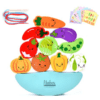 Unbox - Kids Wooden Toy Colorful Vegetables Balancing, Stacking & Beading - Image 2