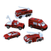 Assemble the Mini Fire Crew! 5-Piece Die-Cast Fire Department Vehicle Set!