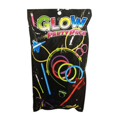 New Year's 14 Pieces Glow in the Dark Party Pack with glow sticks and fun accessories