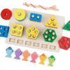 2 in 1 Fishing Log Educational Shape Sorting Board - Montessori Inspired - Image 3
