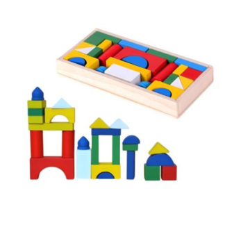 Unleash Creativity - Kids Mini Wooden Building Block Set + Tangram Puzzle!