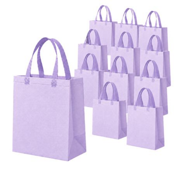 12 Pack Non-Woven Reusable Tote Gift Shopping Bags with Handles - Image 3