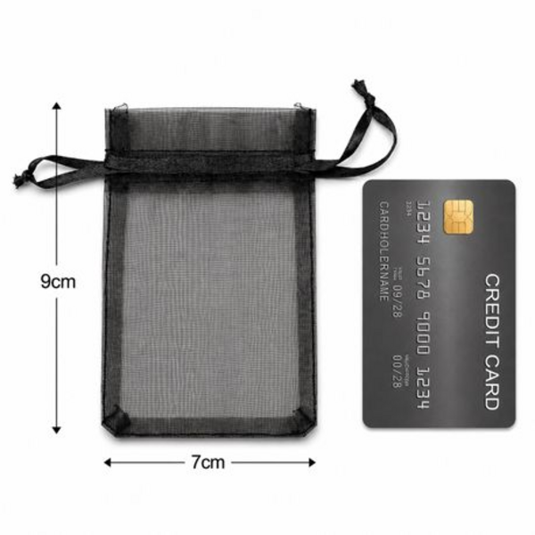 50 Organza 7cm × 9cm Bags in White, Black, Gold, Silver, Black and Red - Image 25