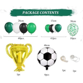 100-Piece Soccer Football Champions Cup Themed Balloon Kit