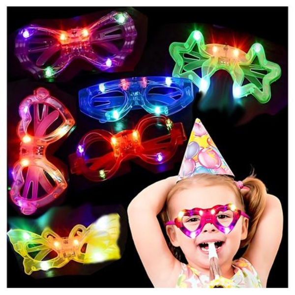 6 Piece Brighten Any Bash with These Glow-Tastic Party Pack Glasses!
