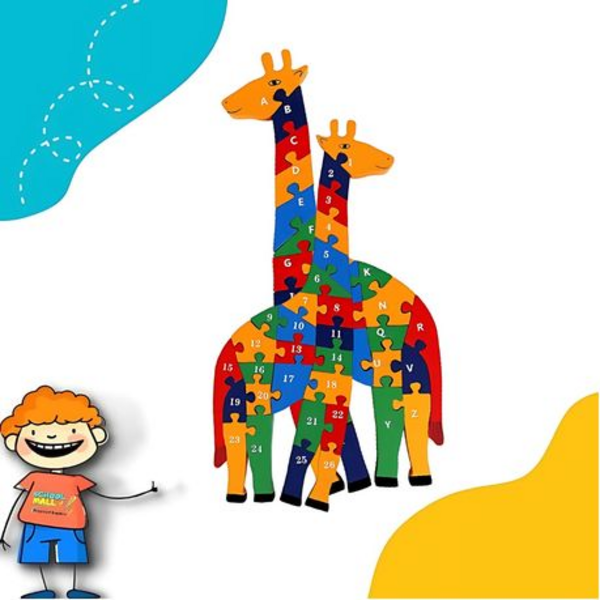 Puzzle Fun that Sticks its Neck Out 3D Wooden Puzzle - Set of 26 - Image 6