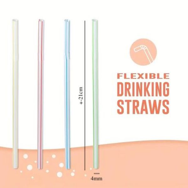 Twist and Sip: Pastel Colored Drinking Straws for Kids and Adults - Image 2