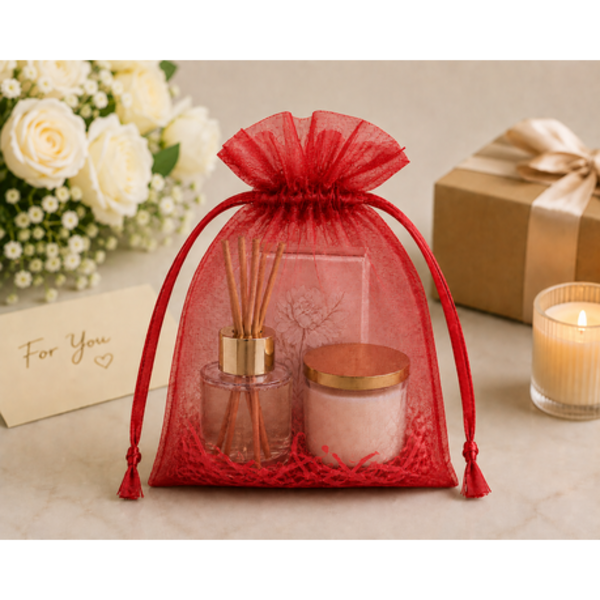 100 Organza 13cm x 18cm Bags in White, Black, Gold, Silver, Black and Red - Image 5