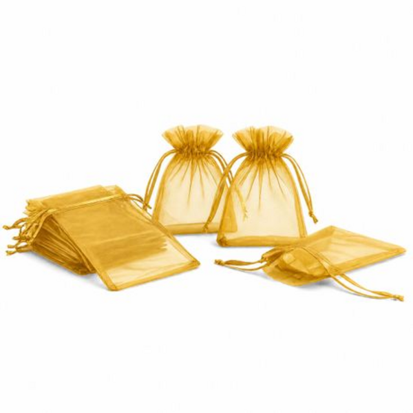 50 Organza 7cm × 9cm Bags in White, Black, Gold, Silver, Black and Red - Image 38
