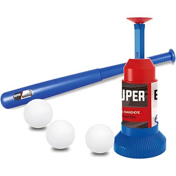 Super Baseball Fun: Automatic Ball Launcher Adjustable Bat, 3 Plastic Balls