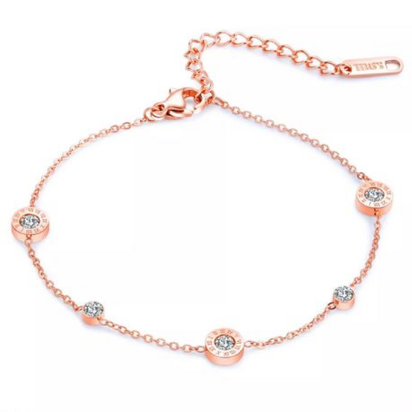 Timeless Roman Elegance with a Modern Twist! CZ Roman Bling Bracelet - Image 4