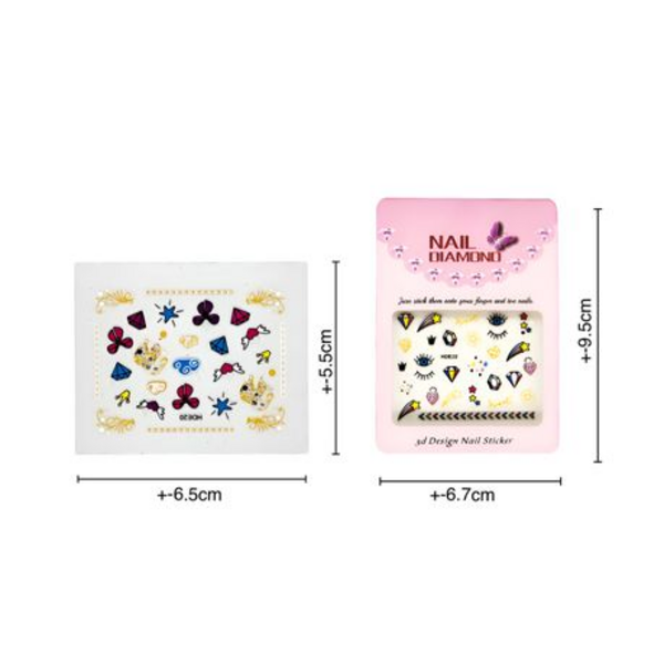 12 Piece Sticker Pack with Raised Designs, Perfect for Girls' Parties.
