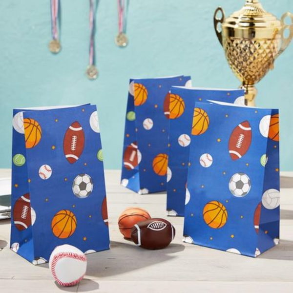 Score Big with Our 24-Piece Sports Balls Themed Gift Bags & Stickers. - Image 6