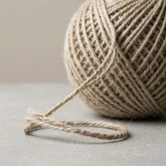 240m Natural Jute Twine Rope - 12 Bundle Spools of 20m each. 2mm Thickness.