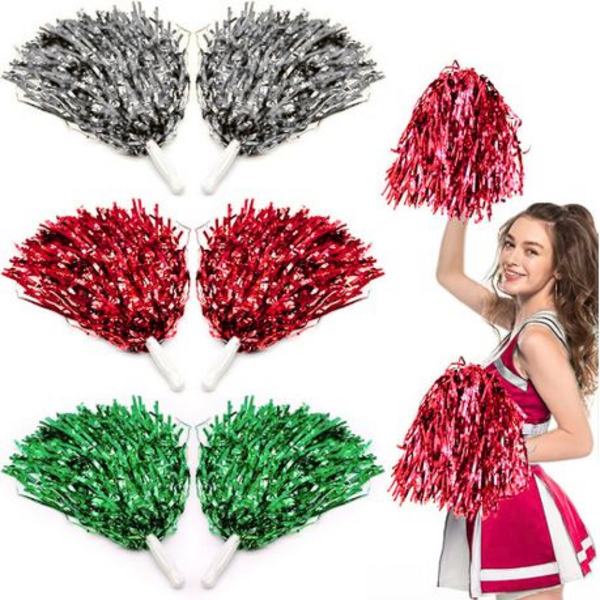 Sparkle in Every Shake Set of 2 Pom Poms - Vibrant Shine for Every Cheer - Image 9