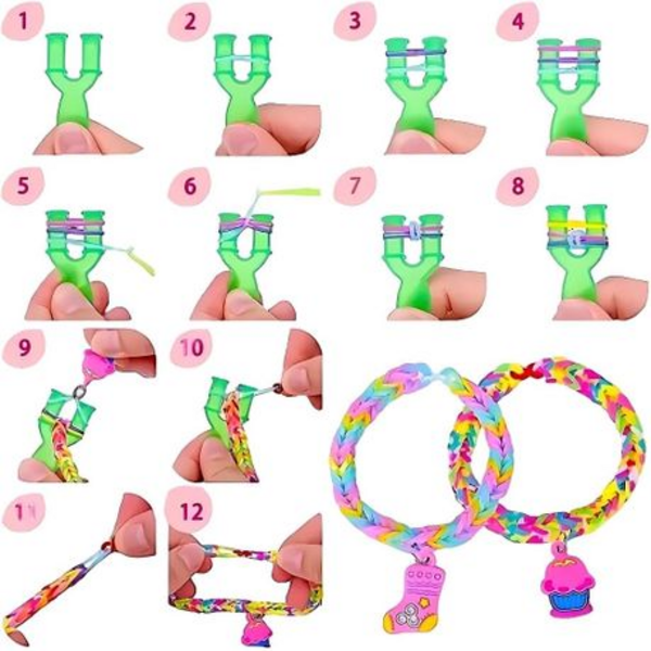 Loom Band Starter Kit - Create Endless Designs 22 Assorted Color Bands