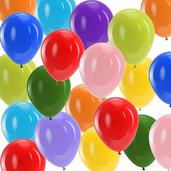 Inflate the Fun with Our 100 Piece Multi-Coloured Balloons & Hand Air Pump!