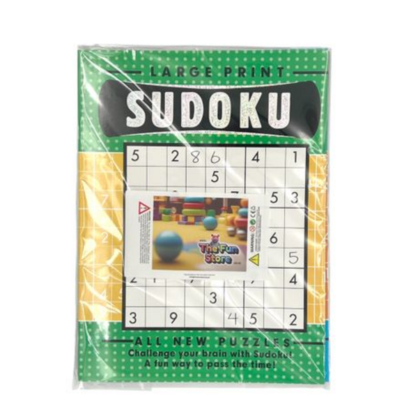 3 Large Print SUDOKU Puzzle Books with Easy, Medium, and Hard Puzzles!