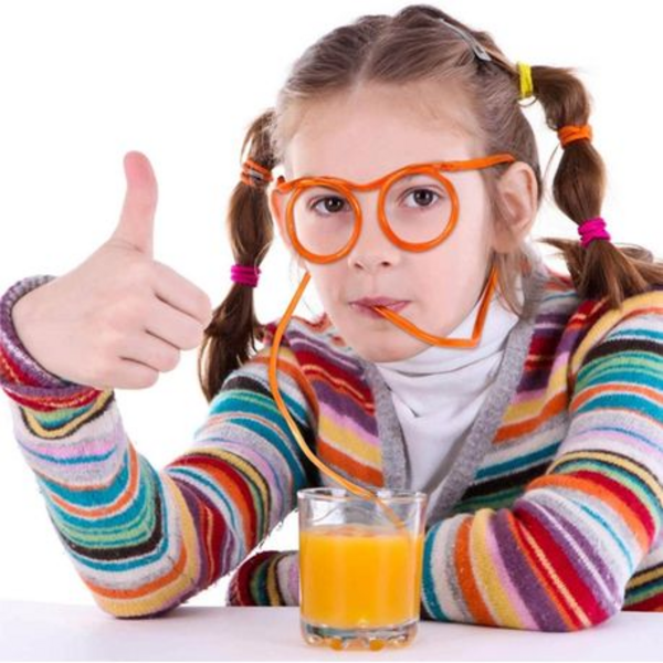 Where Drinking Meets Delight Flexible Glasses Shaped Plastic Drinking Straw