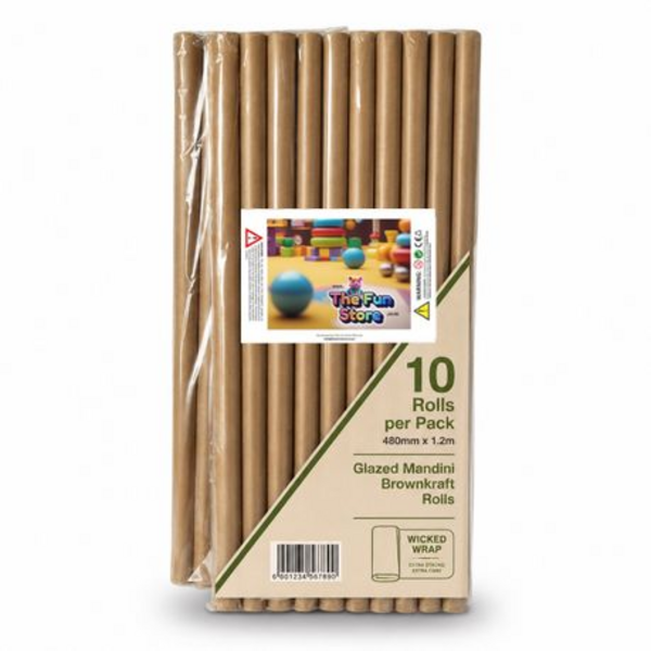 Brown Kraft Paper Roll - 1.2m x 10m - Light - Eco-Friendly - Packing Craft