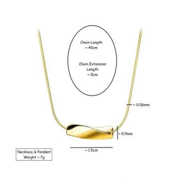 Twist & Shout with Style! - The Minimalist Magic of the Twister Necklace - Gold - Image 7