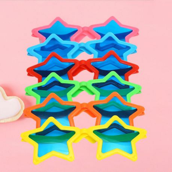 Oversized Jumbo Giant Star Shaped Glasses for Photo Props - 6 Pack