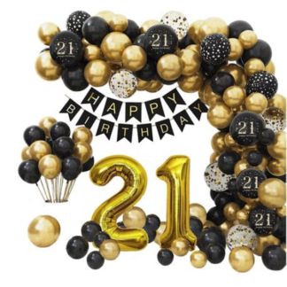 21st Birthday Party Decoration and Celebration Pack - 100 Pieces
