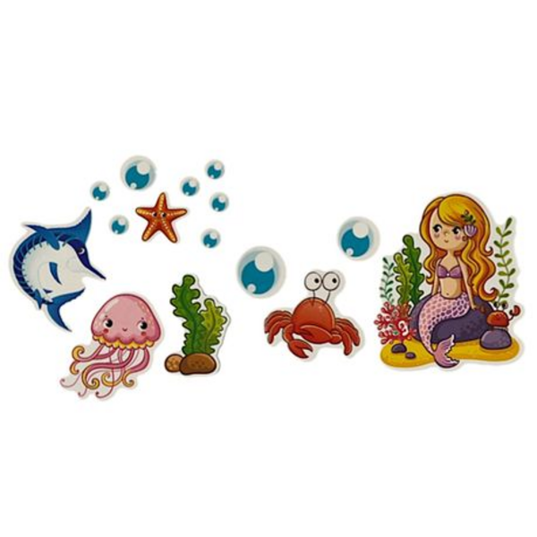 3D Foam Stickers Set - Unicorns, Mermaids, and Summer Fun - Image 8