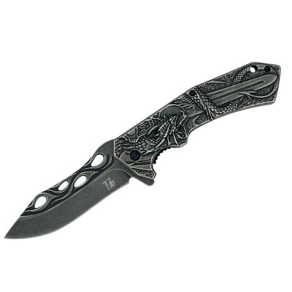 Mystical Dragon & Knight Sword Folding Tactical Assisted Opening Knife