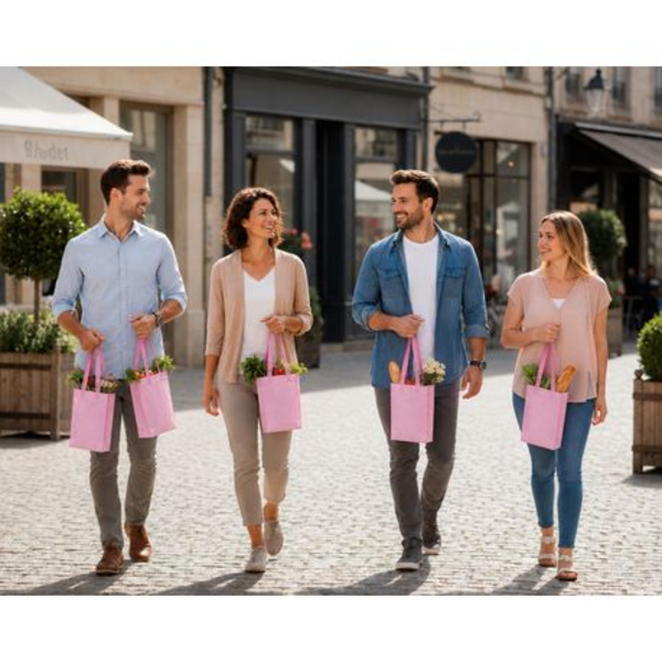 12 Pack Non-Woven Reusable Tote Gift Shopping Bags with Handles - Image 18