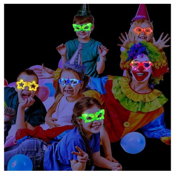 6 Piece Brighten Any Bash with These Glow-Tastic Party Pack Glasses!